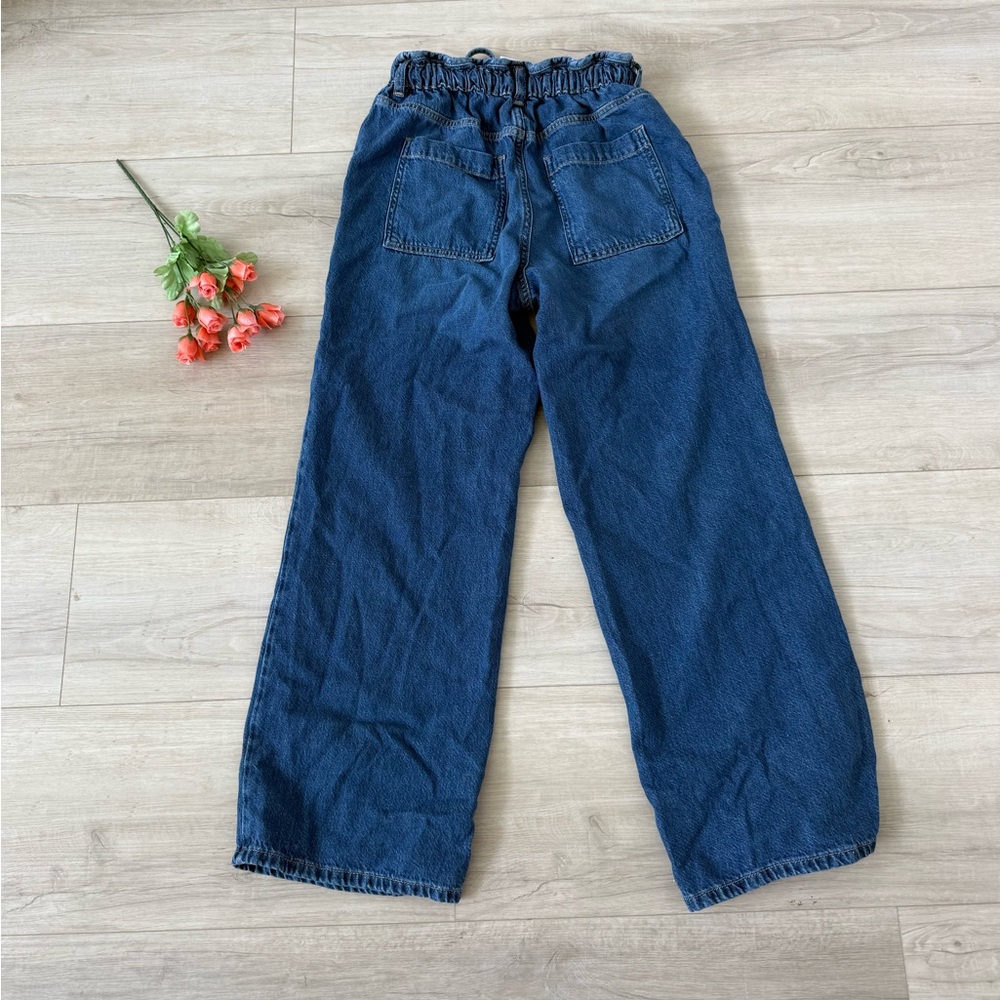 Time and Tru Women's Pull On Wide Leg Jeans,size 4-6 trending dark wash - Picture 2 of 4
